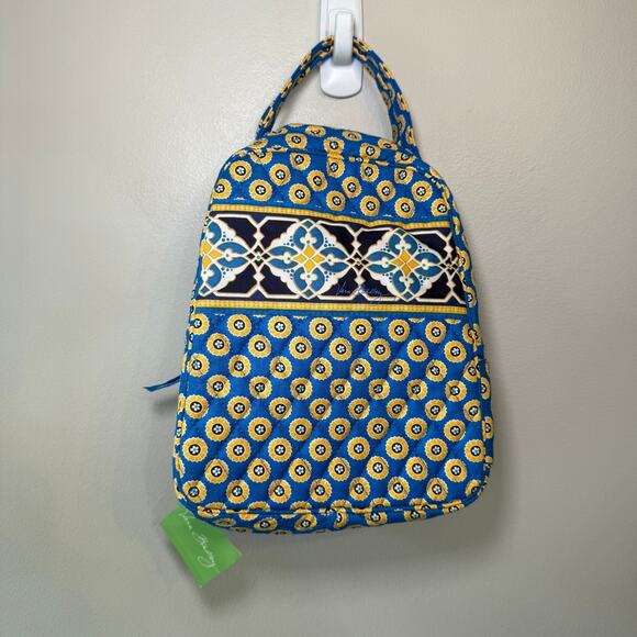 Vera Bradley Let's Do Lunch Riviera Blue Print Women's Lunchbox Cooler - Picture 1 of 7